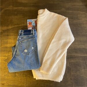 Zara Cream Alpaca Wool Knit Sweater